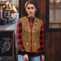 Santa Western Cowboy Christmas Ugly Christmas Sweater Plaid Black Red Vest Style - Wonder Print Shop