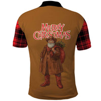 Santa Western Cowboy Christmas Polo Shirt Plaid Black Red Vest Style - Wonder Print Shop