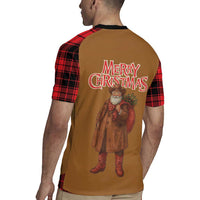 Santa Western Cowboy Christmas Rugby Jersey Plaid Black Red Vest Style - Wonder Print Shop