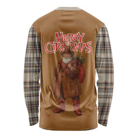 Santa Western Cowboy Christmas Long Sleeve Shirt Plaid Brown Beige Vest Style - Wonder Print Shop