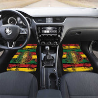 Personalised Rastafarian Lion Car Mats Cannabis Leaf Pattern - Wonder Print Shop