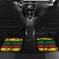 Personalised Rastafarian Lion Car Mats Cannabis Leaf Pattern - Wonder Print Shop