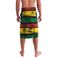 Personalised Rastafarian Lion Lavalava Cannabis Leaf Pattern - Wonder Print Shop