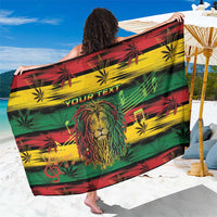 Personalised Rastafarian Lion Sarong Cannabis Leaf Pattern - Wonder Print Shop
