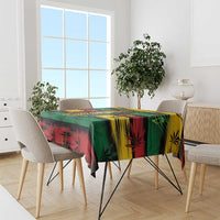 Personalised Rastafarian Lion Tablecloth Cannabis Leaf Pattern - Wonder Print Shop