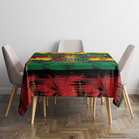 Personalised Rastafarian Lion Tablecloth Cannabis Leaf Pattern - Wonder Print Shop