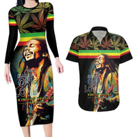 Happy Birthday Legend Bob Couples Matching Long Sleeve Bodycon Dress and Hawaiian Shirt Thank You For The Memories - Wonder Print Shop