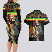 Happy Birthday Legend Bob Couples Matching Long Sleeve Bodycon Dress and Hawaiian Shirt Thank You For The Memories - Wonder Print Shop