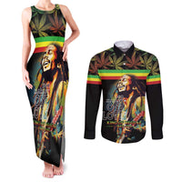 Happy Birthday Legend Bob Couples Matching Tank Maxi Dress and Long Sleeve Button Shirt Thank You For The Memories - Wonder Print Shop