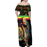 Happy Birthday Legend Bob Family Matching Off Shoulder Maxi Dress and Hawaiian Shirt Thank You For The Memories - Wonder Print Shop