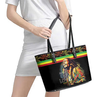 Happy Birthday Legend Bob Leather Tote Bag Thank You For The Memories - Wonder Print Shop