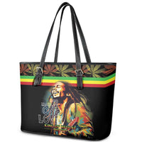 Happy Birthday Legend Bob Leather Tote Bag Thank You For The Memories - Wonder Print Shop