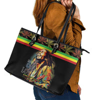 Happy Birthday Legend Bob Leather Tote Bag Thank You For The Memories - Wonder Print Shop