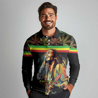 Happy Birthday Legend Bob Long Sleeve Polo Shirt Thank You For The Memories - Wonder Print Shop