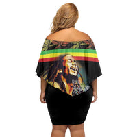 Happy Birthday Legend Bob Off Shoulder Short Dress Thank You For The Memories - Wonder Print Shop