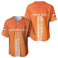Custom Netherlands Football Baseball Jersey Go Champions Oranje - Wonder Print Shop