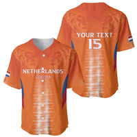 Custom Netherlands Football Baseball Jersey Go Champions Oranje - Wonder Print Shop