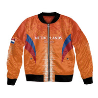 Custom Netherlands Football Bomber Jacket Go Champions Oranje - Wonder Print Shop