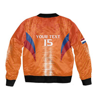 Custom Netherlands Football Bomber Jacket Go Champions Oranje - Wonder Print Shop