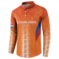 Custom Netherlands Football Button Sweatshirt Go Champions Oranje - Wonder Print Shop