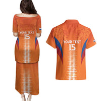Custom Netherlands Football Couples Matching Puletasi and Hawaiian Shirt Go Champions Oranje - Wonder Print Shop