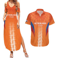 Custom Netherlands Football Couples Matching Summer Maxi Dress and Hawaiian Shirt Go Champions Oranje - Wonder Print Shop