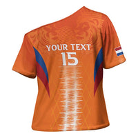 Custom Netherlands Football Cross Shoulder Shirt Go Champions Oranje - Wonder Print Shop