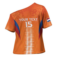 Custom Netherlands Football Cross Shoulder Shirt Go Champions Oranje - Wonder Print Shop