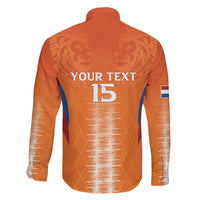 Custom Netherlands Football Family Matching Off The Shoulder Long Sleeve Dress and Hawaiian Shirt Go Champions Oranje - Wonder Print Shop