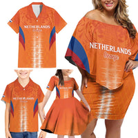 Custom Netherlands Football Family Matching Off Shoulder Short Dress and Hawaiian Shirt Go Champions Oranje - Wonder Print Shop