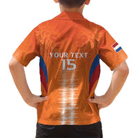 Custom Netherlands Football Family Matching Short Sleeve Bodycon Dress and Hawaiian Shirt Go Champions Oranje - Wonder Print Shop