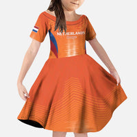Custom Netherlands Football Family Matching Short Sleeve Bodycon Dress and Hawaiian Shirt Go Champions Oranje - Wonder Print Shop