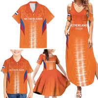Custom Netherlands Football Family Matching Summer Maxi Dress and Hawaiian Shirt Go Champions Oranje - Wonder Print Shop
