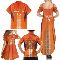 Custom Netherlands Football Family Matching Summer Maxi Dress and Hawaiian Shirt Go Champions Oranje - Wonder Print Shop
