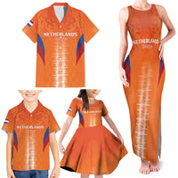 Custom Netherlands Football Family Matching Tank Maxi Dress and Hawaiian Shirt Go Champions Oranje - Wonder Print Shop