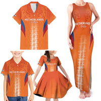 Custom Netherlands Football Family Matching Tank Maxi Dress and Hawaiian Shirt Go Champions Oranje - Wonder Print Shop