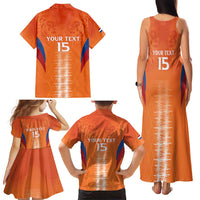 Custom Netherlands Football Family Matching Tank Maxi Dress and Hawaiian Shirt Go Champions Oranje - Wonder Print Shop