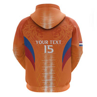 Custom Netherlands Football Hoodie Go Champions Oranje - Wonder Print Shop