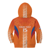 Custom Netherlands Football Kid Hoodie Go Champions Oranje - Wonder Print Shop