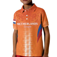 Custom Netherlands Football Kid Polo Shirt Go Champions Oranje - Wonder Print Shop