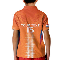 Custom Netherlands Football Kid Polo Shirt Go Champions Oranje - Wonder Print Shop