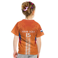 Custom Netherlands Football Kid T Shirt Go Champions Oranje - Wonder Print Shop