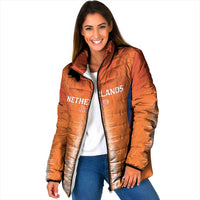 Custom Netherlands Football Padded Jacket Go Champions Oranje - Wonder Print Shop
