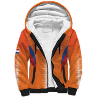 Custom Netherlands Football Sherpa Hoodie Go Champions Oranje - Wonder Print Shop