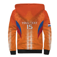 Custom Netherlands Football Sherpa Hoodie Go Champions Oranje - Wonder Print Shop