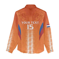 Custom Netherlands Football Women Casual Shirt Go Champions Oranje - Wonder Print Shop