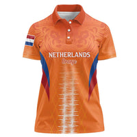 Custom Netherlands Football Women Polo Shirt Go Champions Oranje - Wonder Print Shop