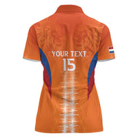 Custom Netherlands Football Women Polo Shirt Go Champions Oranje - Wonder Print Shop