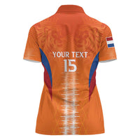 Custom Netherlands Football Women Polo Shirt Go Champions Oranje - Wonder Print Shop