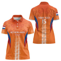 Custom Netherlands Football Women Polo Shirt Go Champions Oranje - Wonder Print Shop